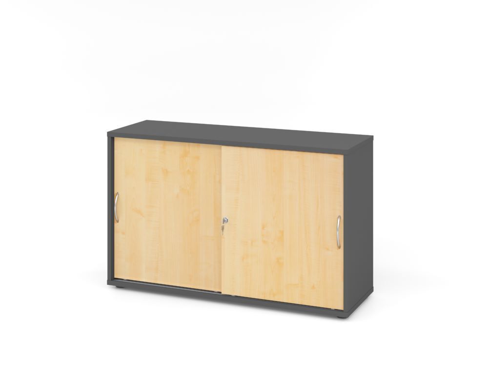 Produktbild Hammerbacher Schiebetürenschrank 2 OH BM Graphit/Ahorn