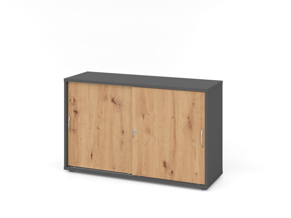 Produktbild Hammerbacher Schiebetürenschrank 2 OH BM Graphit/Asteiche