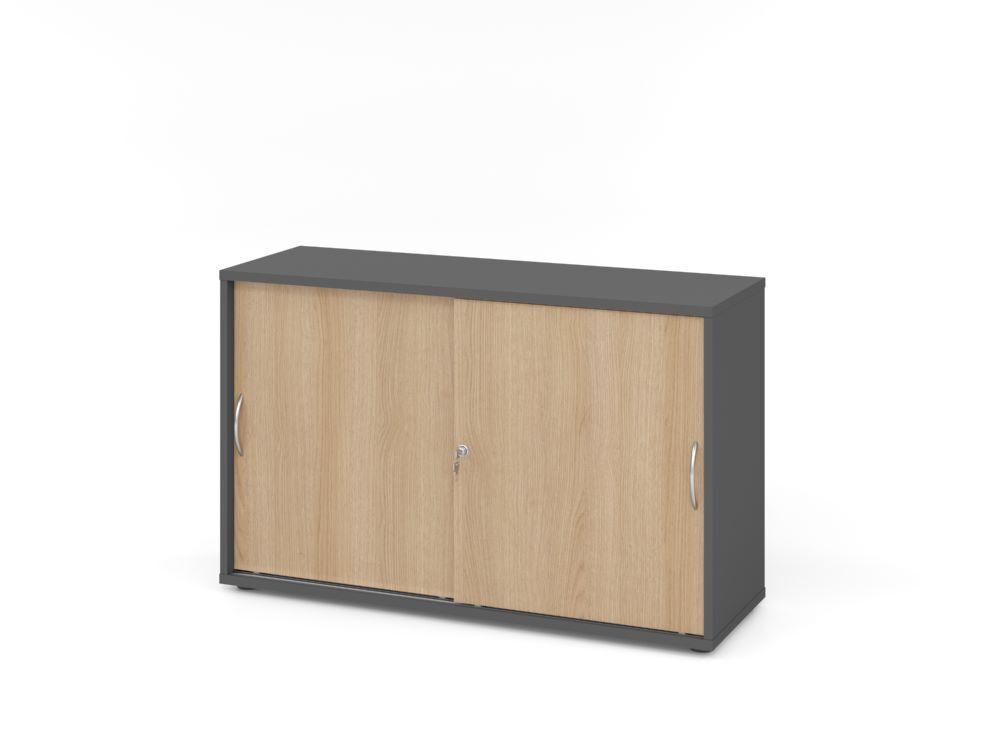 Produktbild Hammerbacher Schiebetürenschrank 2 OH BM Graphit/Eiche