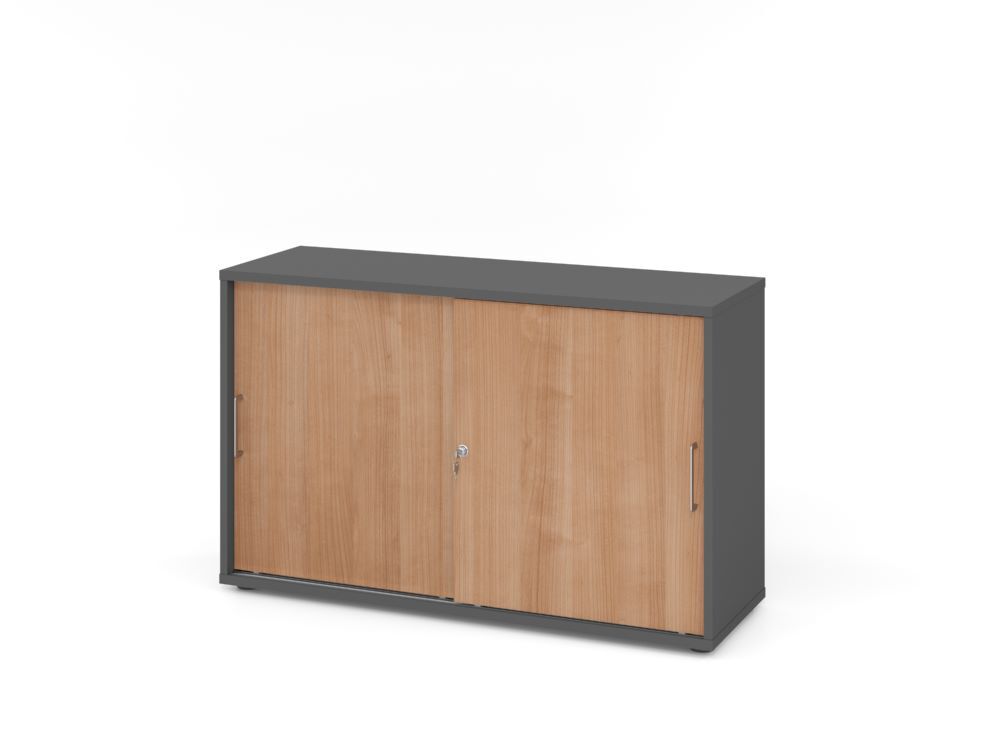 Produktbild Hammerbacher Schiebetürenschrank 2 OH BS Graphit/Nussbaum