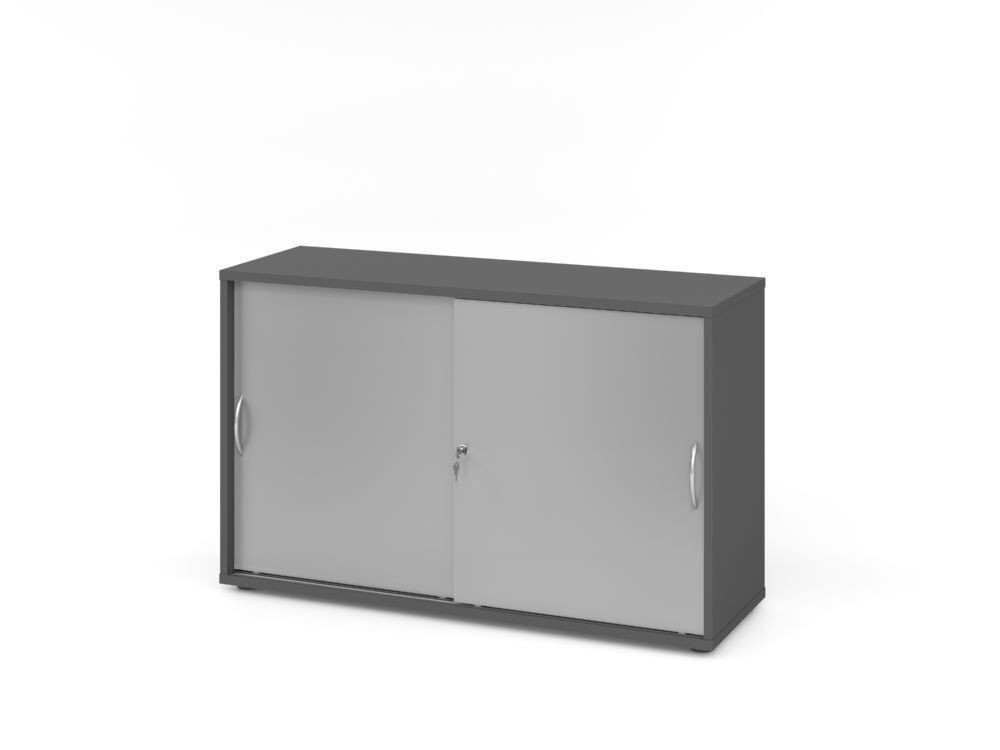 Produktbild Hammerbacher Schiebetürenschrank 2 OH BM Graphit/Silber