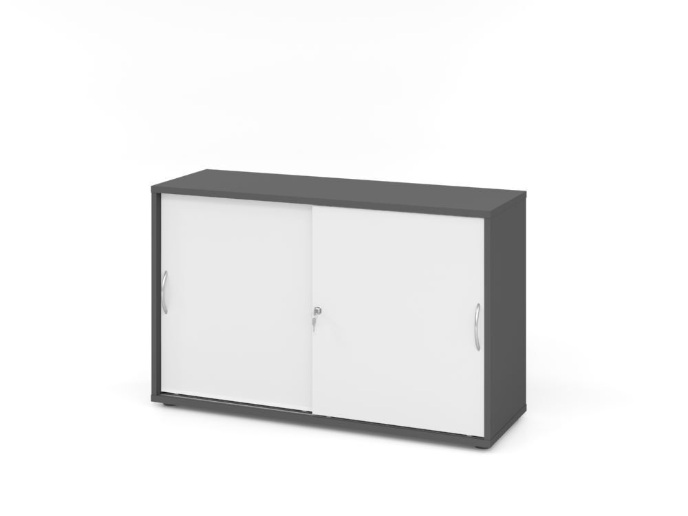 Produktbild Hammerbacher Schiebetürenschrank 2 OH BM Graphit/Weiß