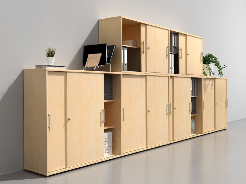 Produktbild Schiebetürenschrank 3 OH BM Grau/Grau bild 3