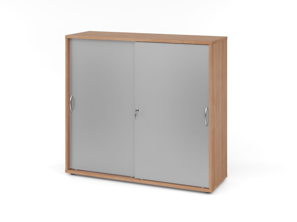 Produktbild Hammerbacher Schiebetürenschrank 3 OH BM Nussbaum/Silber