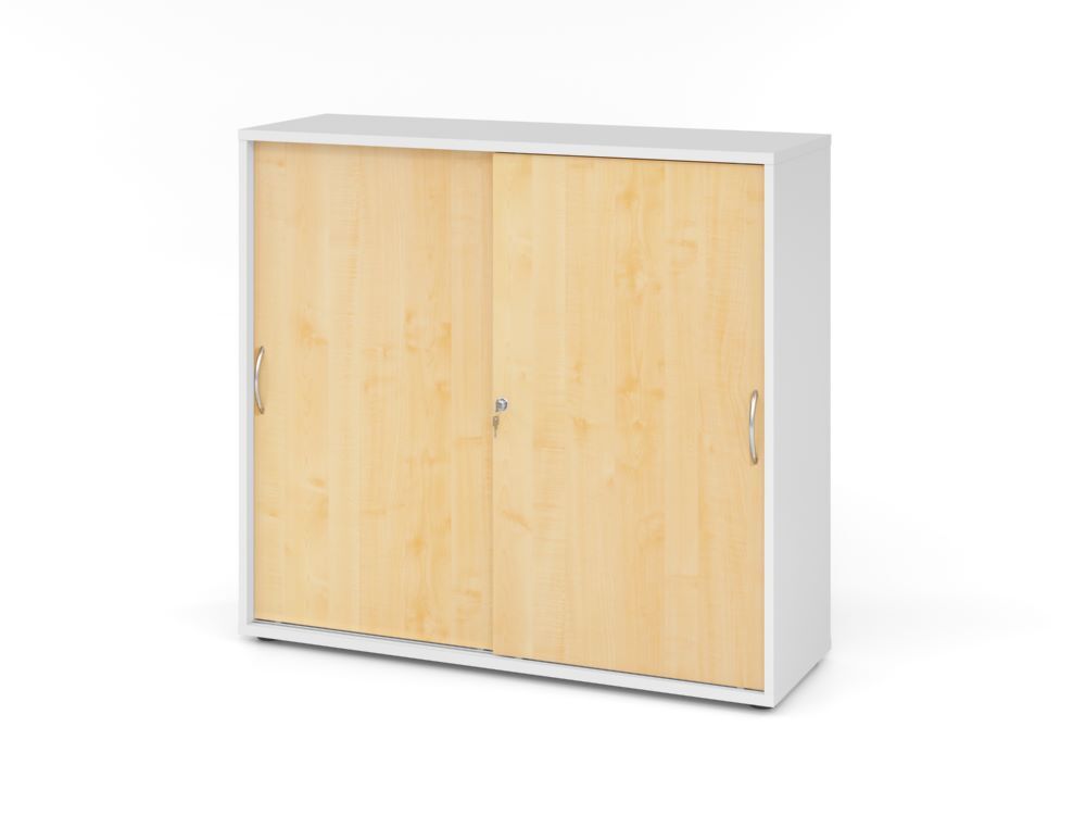 Produktbild Hammerbacher Schiebetürenschrank 3 OH BM Weiß/Ahorn