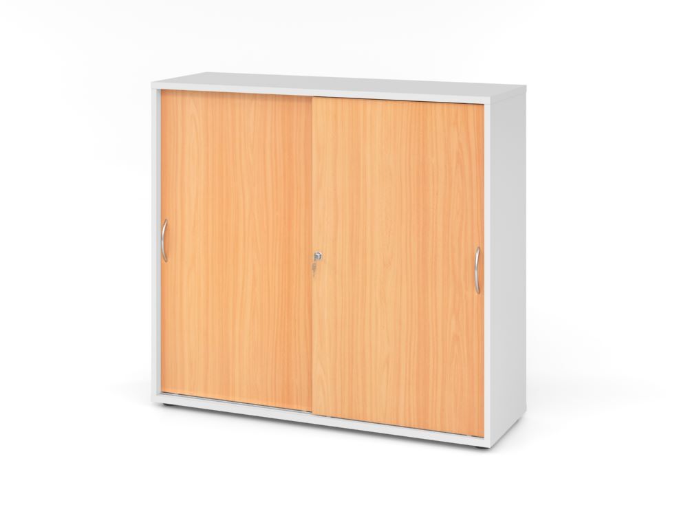 Produktbild Hammerbacher Schiebetürenschrank 3 OH BM Weiß/Buche
