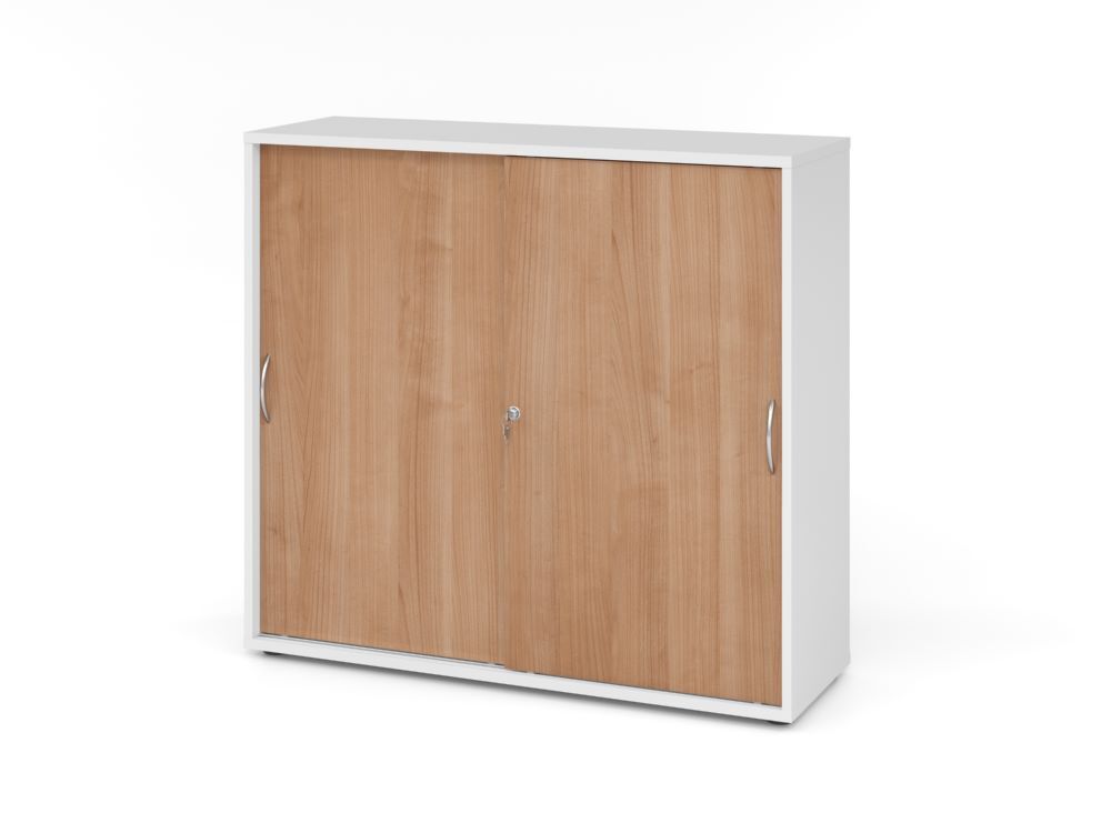 Produktbild Hammerbacher Schiebetürenschrank 3 OH BM Weiß/Nussbaum