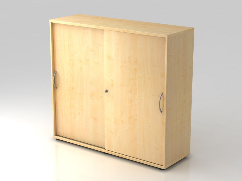 Hammerbacher Schiebetürschrank 3OH 120 x 40 x 110 cm BM Ahorn Produktbild Hammerbacher Schiebetürschrank 3OH 120 x 40 x 110 cm BM Ahorn