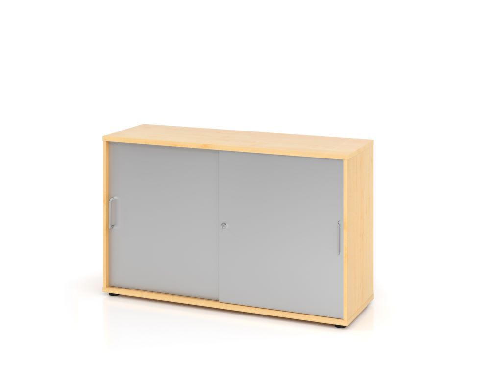Hammerbacher Schiebetürschrank 2OH 120 x 74,8 cm BS Ahorn Silber Produktbild Hammerbacher Schiebetürschrank 2OH 120 x 74,8 cm BS Ahorn Silber