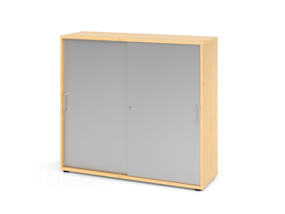 Hammerbacher Schiebetürschrank Ahorn Silber 3OH 120 x 40 x 110 cm BS Produktbild Hammerbacher Schiebetürschrank Ahorn Silber 3OH 120 x 40 x 110 cm BS