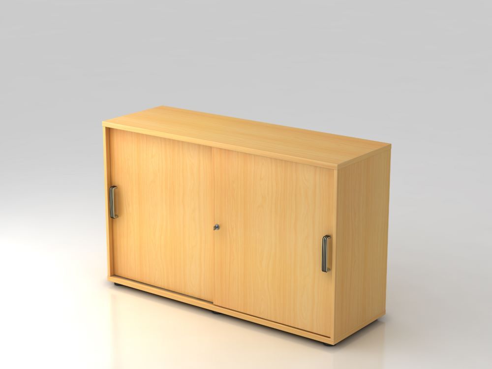 Hammerbacher Schiebetürschrank SG 2OH in Buche 120 x 74,8 cm Produktbild Hammerbacher Schiebetürschrank SG 2OH in Buche 120 x 74,8 cm