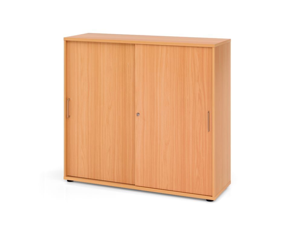 Hammerbacher Schiebetürschrank Buche 3OH 120 x 40 x 110 cm BS Produktbild Hammerbacher Schiebetürschrank Buche 3OH 120 x 40 x 110 cm BS