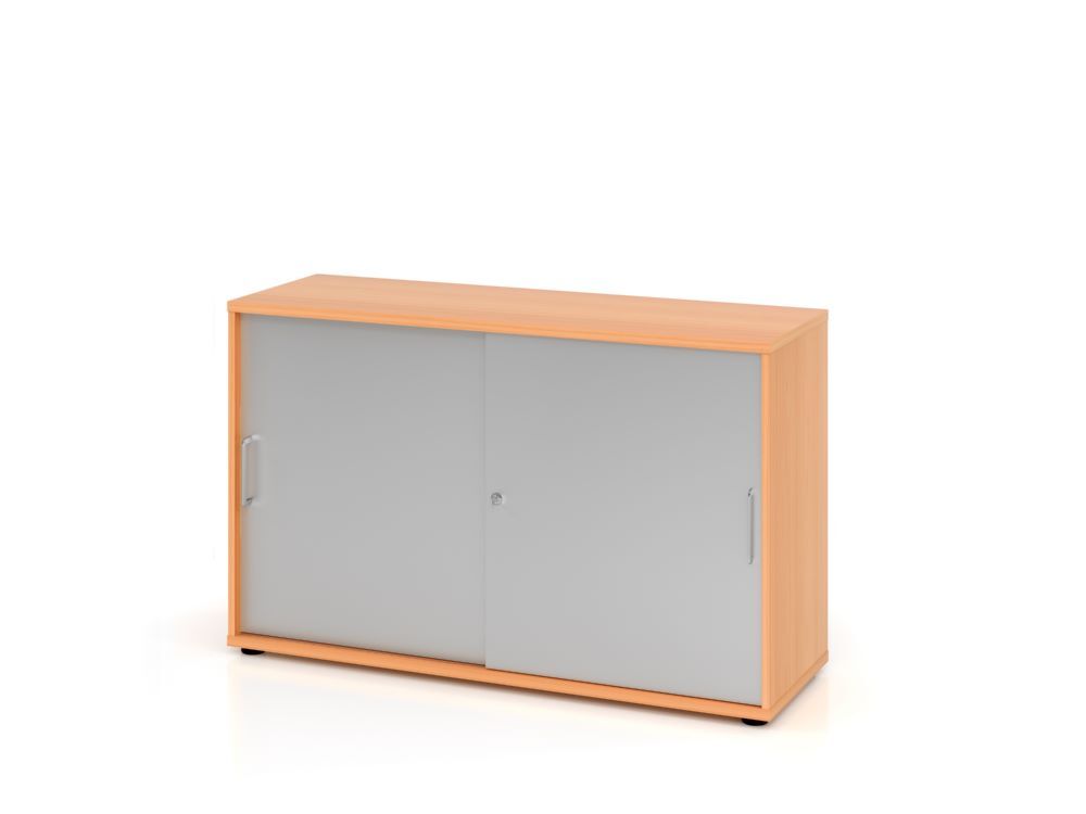 Hammerbacher Schiebetürschrank 2OH Maße 120 x 74,8 cm BS Buche Silber Produktbild Hammerbacher Schiebetürschrank 2OH Maße 120 x 74,8 cm BS Buche Silber