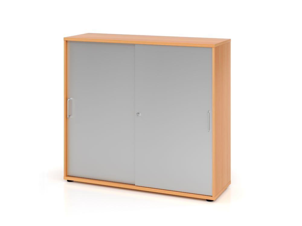 Hammerbacher Schiebetürschrank abschließbar 3OH 120 x 40 x 110 cm BS Buche Silber Produktbild Hammerbacher Schiebetürschrank abschließbar 3OH 120 x 40 x 110 cm BS Buche Silber