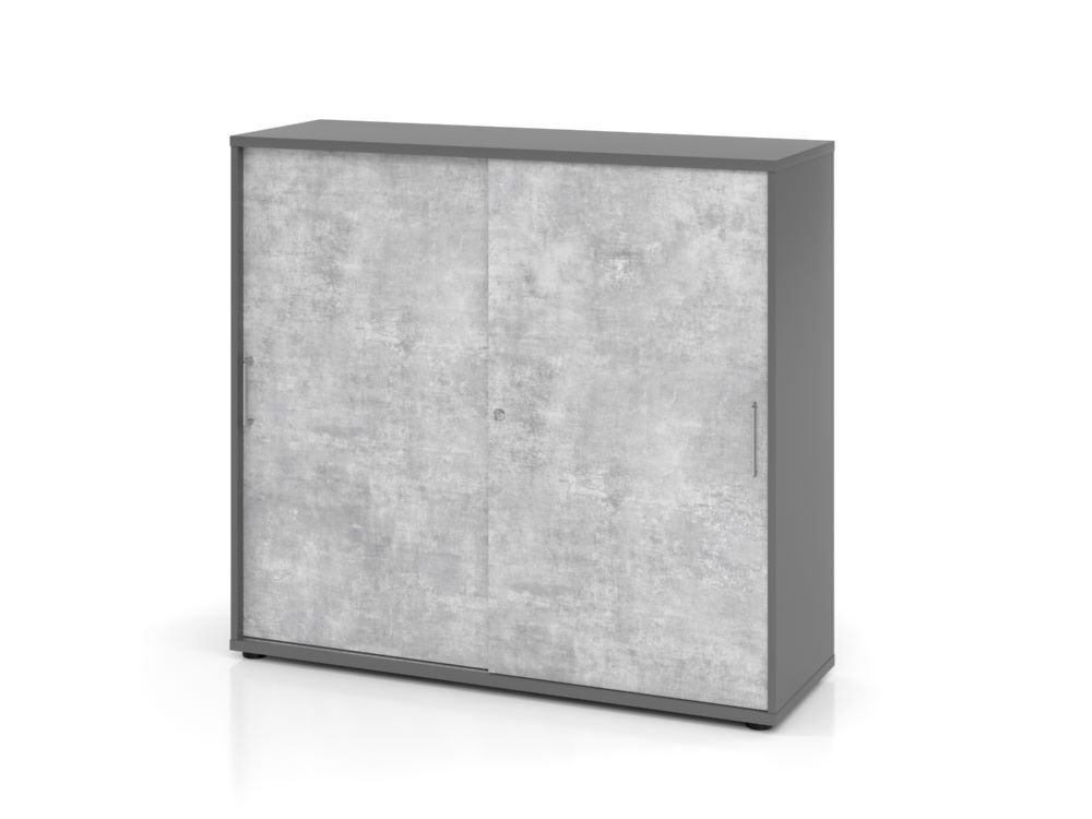 Hammerbacher Schiebetürschrank Graphit 3OH 120 x 40 x 110 cm BS Produktbild Hammerbacher Schiebetürschrank Graphit 3OH 120 x 40 x 110 cm BS