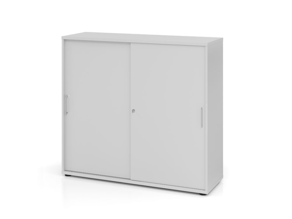 Hammerbacher Schiebetürschrank Grau BS 3OH 120 x 40 x 110 cm Produktbild Hammerbacher Schiebetürschrank Grau BS 3OH 120 x 40 x 110 cm