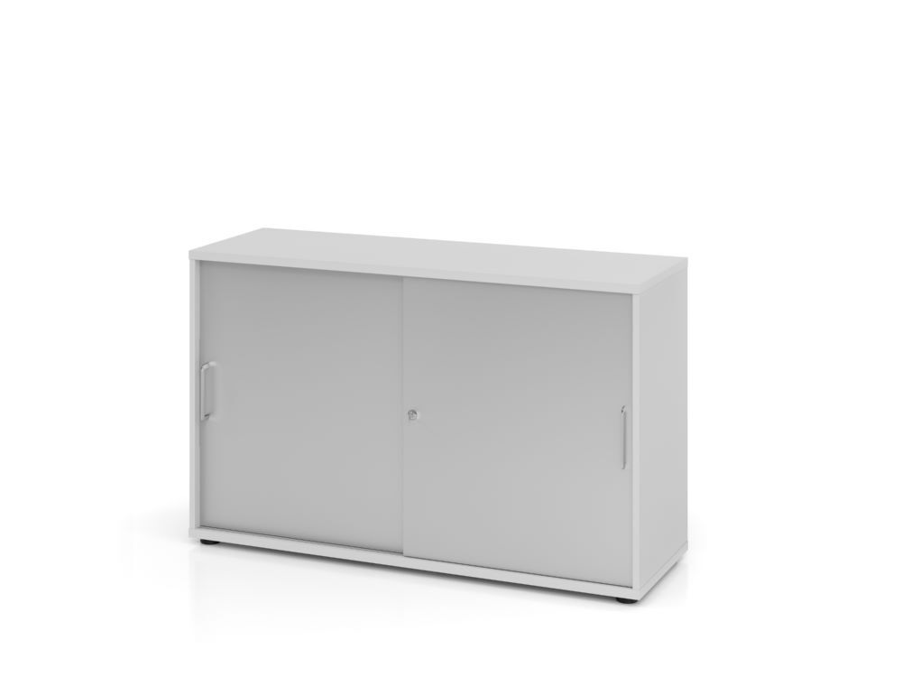 Hammerbacher SchiebetürschrankBS Grau Silber 2OH 120 x 74,8 cm