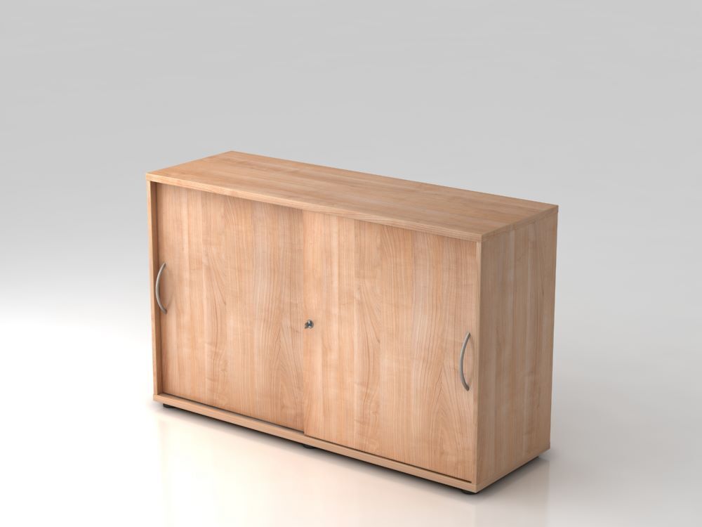 Hammerbacher Schiebetürschrank Nussbaum BM 2OH 120 x 74,8 cm Produktbild Hammerbacher Schiebetürschrank Nussbaum BM 2OH 120 x 74,8 cm