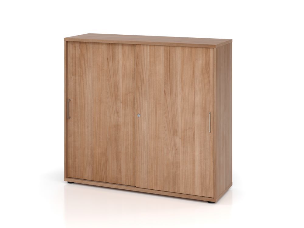 Hammerbacher Schiebetürschrank Nussbaum 3OH 120 x 40 x 110 cm BS Produktbild Hammerbacher Schiebetürschrank Nussbaum 3OH 120 x 40 x 110 cm BS
