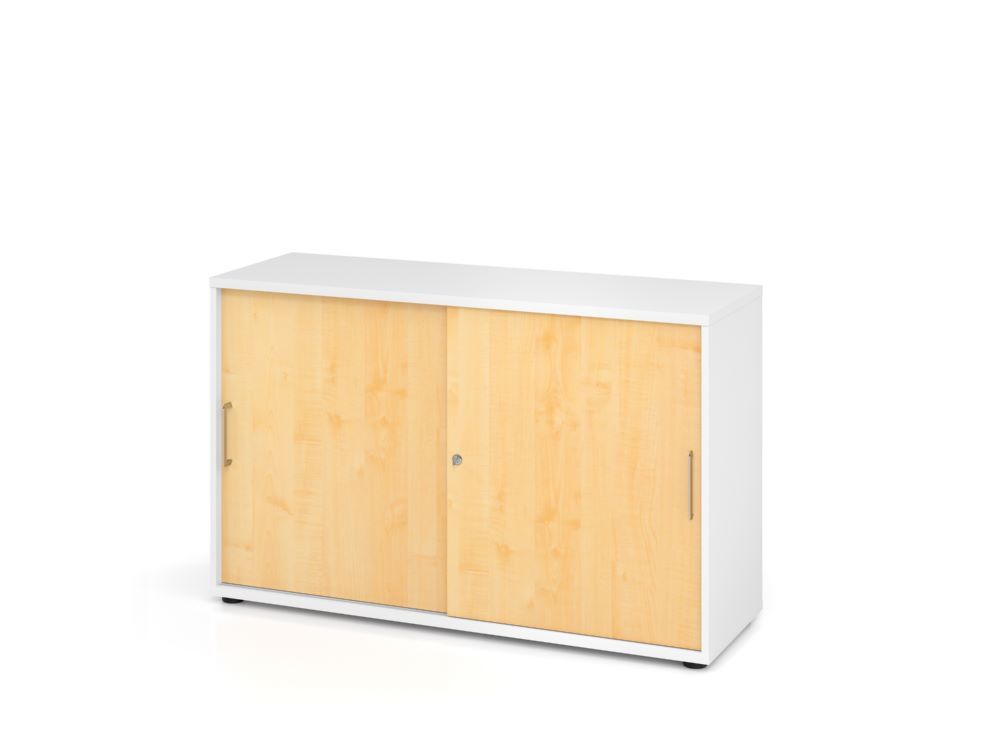 Hammerbacher Schiebetürschrank BS 2OH 120 x 74,8 cm in Weiß Ahorn Produktbild Hammerbacher Schiebetürschrank BS 2OH 120 x 74,8 cm in Weiß Ahorn