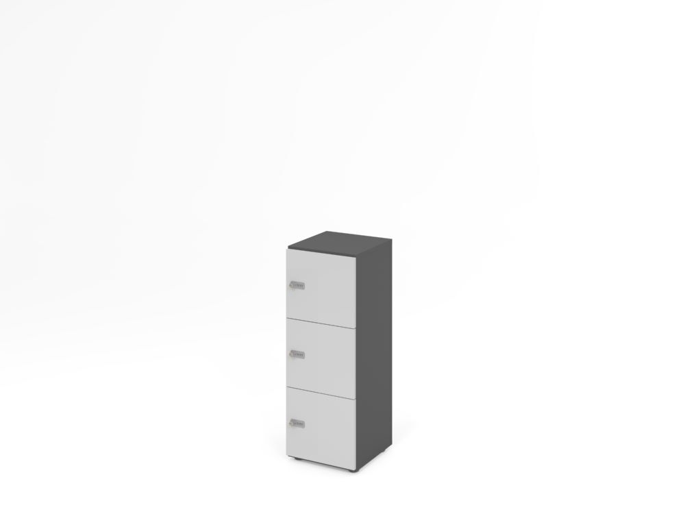 Produktbild Hammerbacher Schliessfachschrank 3OH Graphit/Grau mit 3 x Zahlenschloss