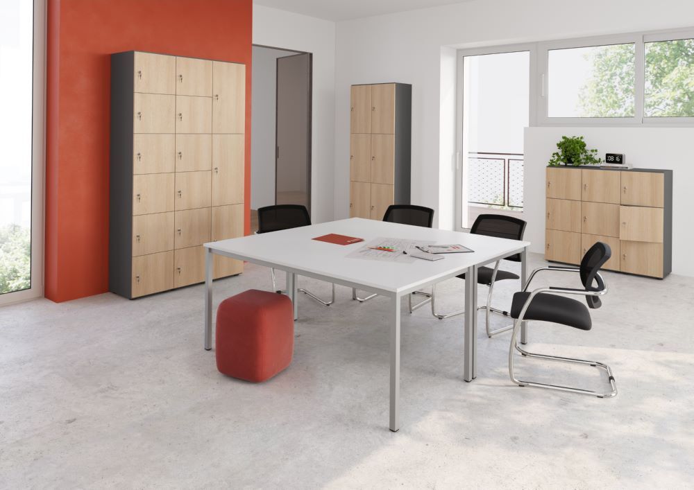 Produktbild Schliessfachschrank 6OH Graphit/Nuss,6xZS bild 3