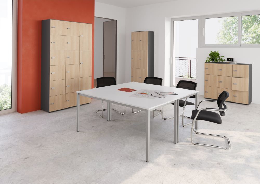 Produktbild Schliessfachschrank 6OH Graphit/Nuss,6xZS bild 4