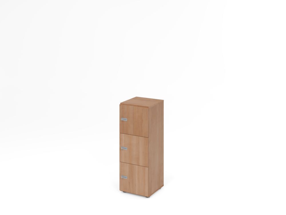 Produktbild Hammerbacher Schliessfachschrank 3OH Nussbaum mit 3 x Zahlenschloss