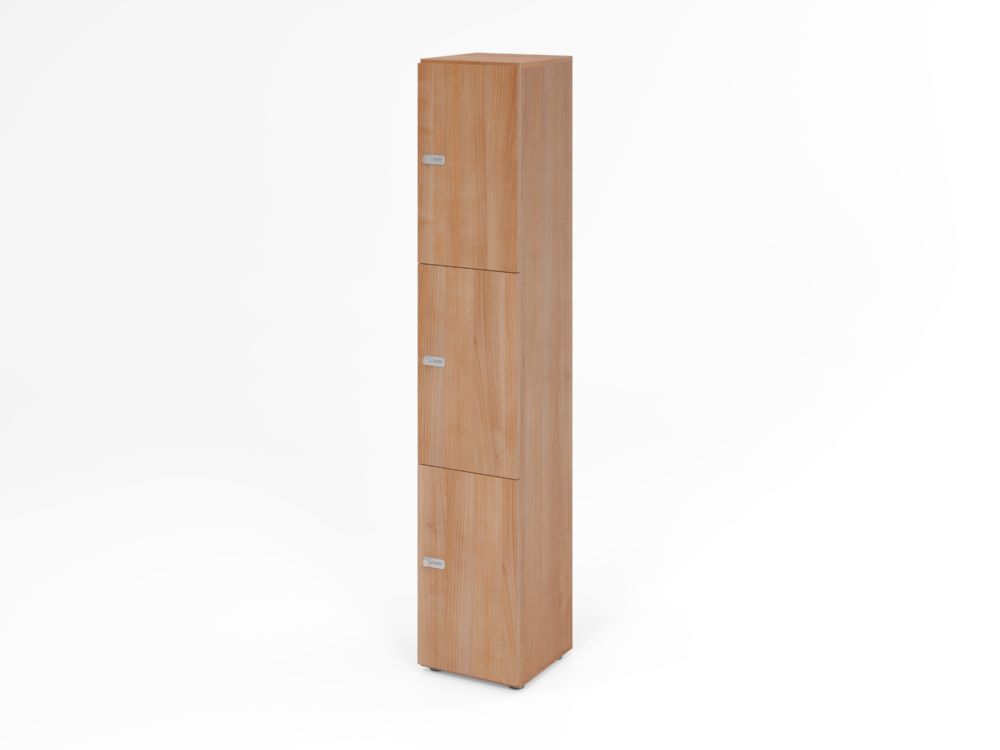 Produktbild Hammerbacher Schliessfachschrank 6OH Nussbaum mit 3 x Zahlenschloss