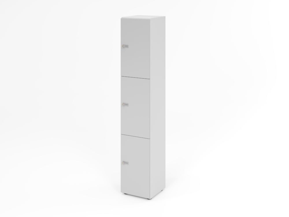 Produktbild Hammerbacher Schliessfachschrank 6OH Weiss/Grau mit 3 x Zahlenschloss