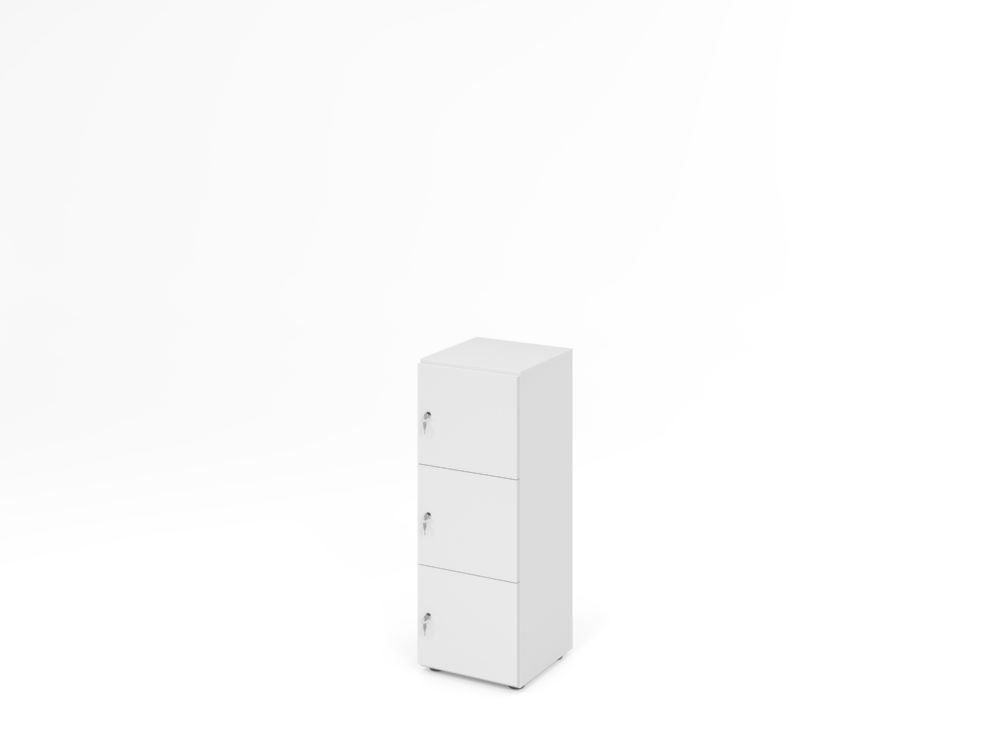 Produktbild Hammerbacher Schliessfachschrank 3OH Weiss mit 3 x Drehschloss