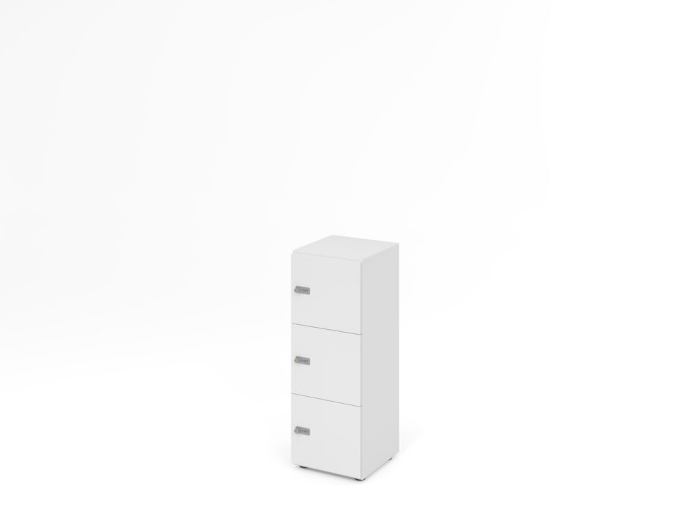 Produktbild Hammerbacher Schliessfachschrank 3OH Weiss mit 3 x Zahlenschloss