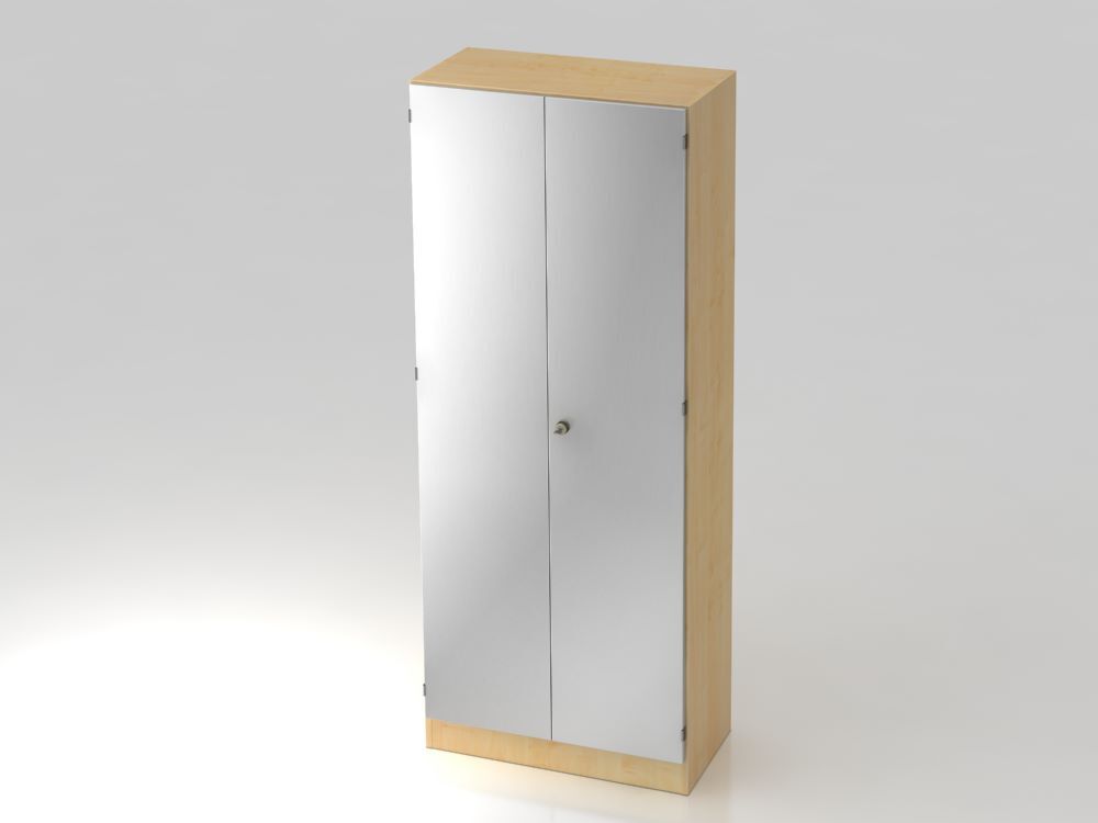 Hammerbacher Flügelschrank 5OH mit Sockelblende Ahorn / Silber 80 x 42 x 200,4 cm Produktbild Hammerbacher Flügelschrank 5OH mit Sockelblende Ahorn / Silber 80 x 42 x 200,4 cm