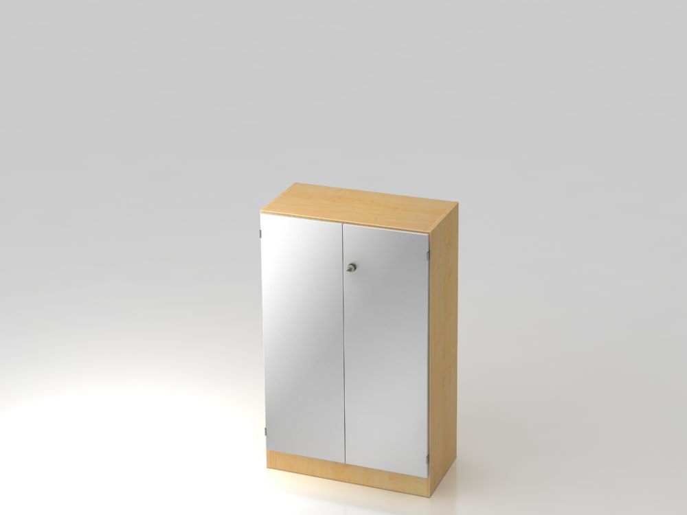 Hammerbacher Flüglschrank 6550 3OH mit Sockelblende SG Ahorn / Silber 80 x 42 x 127 cm Produktbild Hammerbacher Flüglschrank 6550 3OH mit Sockelblende SG Ahorn / Silber 80 x 42 x 127 cm