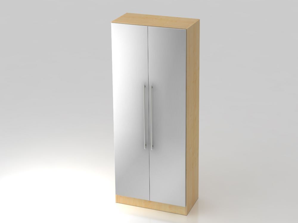 Hammerbacher Flügelschrank 5OH RE Ahorn / Silber 80 x 42 x 200,4 cm (BxTxH) Produktbild Hammerbacher Flügelschrank 5OH RE Ahorn / Silber 80 x 42 x 200,4 cm (BxTxH)