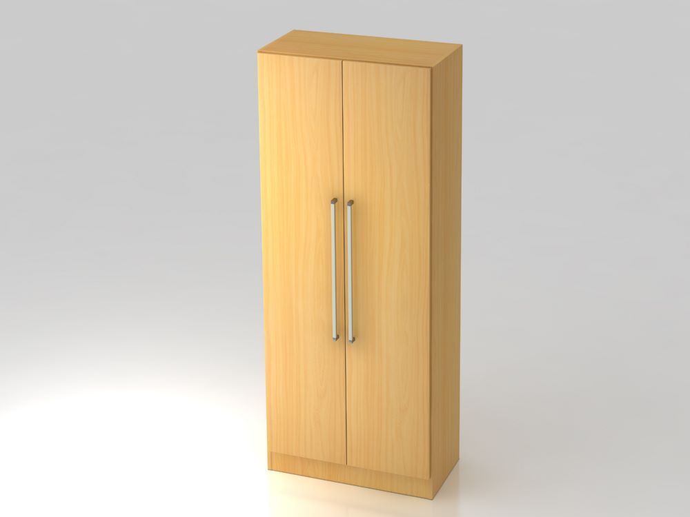 Hammerbacher Flügelschrank 5OH Buche 80 x 42 x 200,4 cm Chromgriff CE Produktbild Hammerbacher Flügelschrank 5OH Buche 80 x 42 x 200,4 cm Chromgriff CE