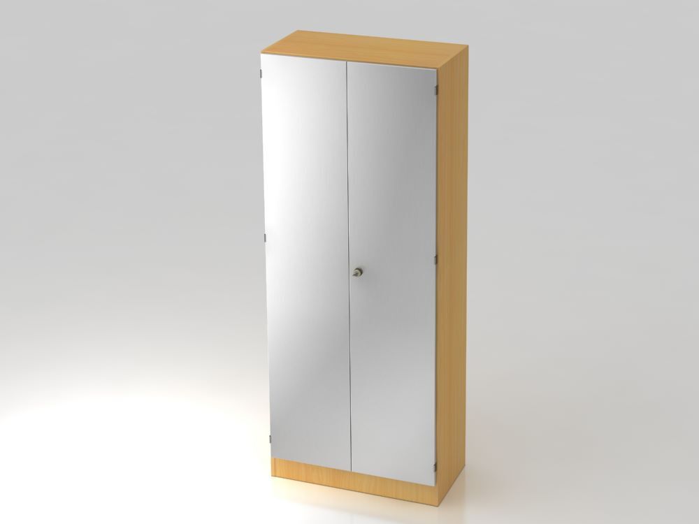 Hammerbacher Flügelschrank 5OH mit Sockelblende SG Buche / Silber 80 x 42 x 200,4 cm (BxTxH) Produktbild Hammerbacher Flügelschrank 5OH mit Sockelblende SG Buche / Silber 80 x 42 x 200,4 cm (BxTxH)