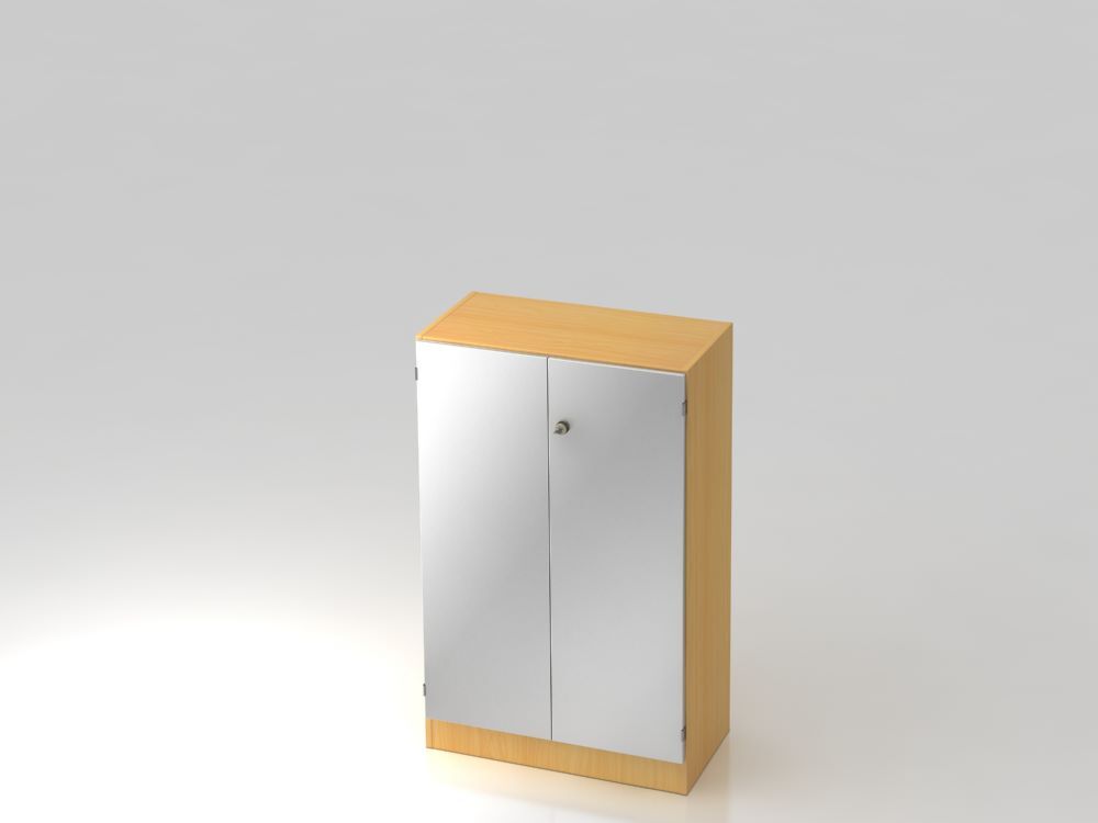 Hammerbacher Flügelschrank 3OH mit Sockelblende 80 x 42 x 127 cm  Buche / Silber Produktbild Hammerbacher Flügelschrank 3OH mit Sockelblende 80 x 42 x 127 cm  Buche / Silber