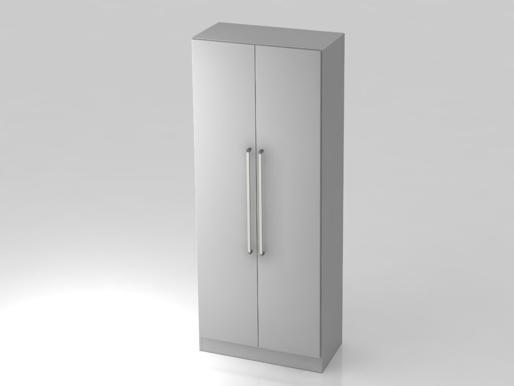 Hammerbacher Flügelschrank 5OH 80 x 42 x 200,4 cm (BxTxH) Chromgriff CE Grau / Grau Produktbild Hammerbacher Flügelschrank 5OH 80 x 42 x 200,4 cm (BxTxH) Chromgriff CE Grau / Grau