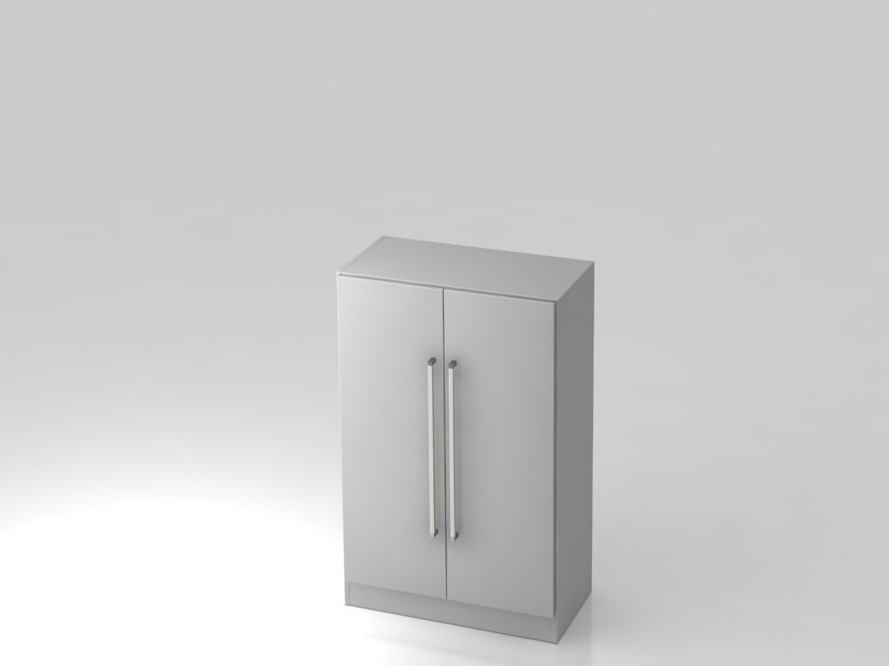 Hammerbacher Flügelschrank 3OH mit Sockelblende CE Grau 80 x 42 x 127 cm Produktbild Hammerbacher Flügelschrank 3OH mit Sockelblende CE Grau 80 x 42 x 127 cm