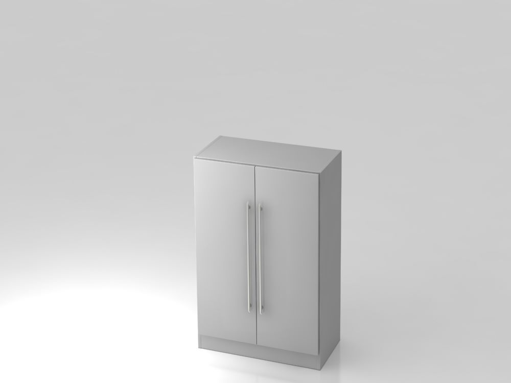 Hammerbacher Flügelschrank 3OH 80 x 42 x 127 cm mit Sockelblende RE Grau Produktbild Hammerbacher Flügelschrank 3OH 80 x 42 x 127 cm mit Sockelblende RE Grau