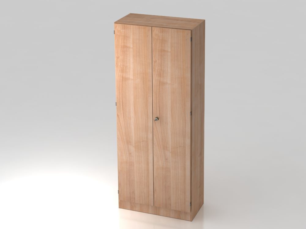 Hammerbacher Flügelschrank 5OH mit Sockelblende SG Nussbaum 80 x 42 x 200,4 cm  Produktbild Hammerbacher Flügelschrank 5OH mit Sockelblende SG Nussbaum 80 x 42 x 200,4 cm