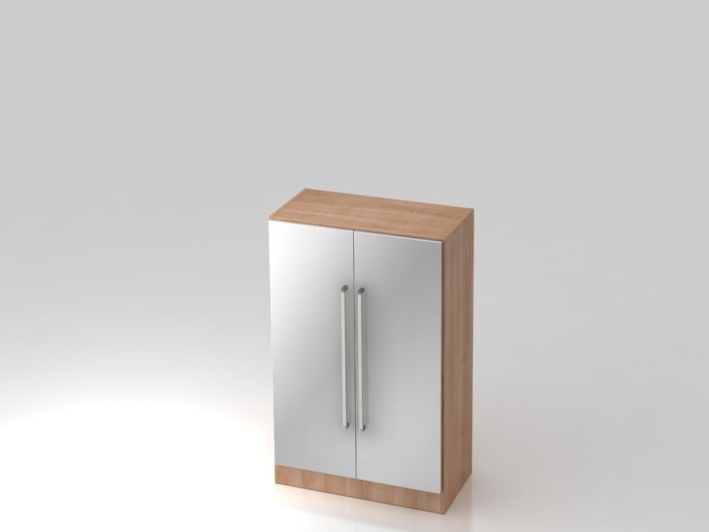 Hammerbacher Flügelschrank 3OH CE Nussbaum / Silber 80 x 42 x 127 cm (BxTxH) Produktbild Hammerbacher Flügelschrank 3OH CE Nussbaum / Silber 80 x 42 x 127 cm (BxTxH)