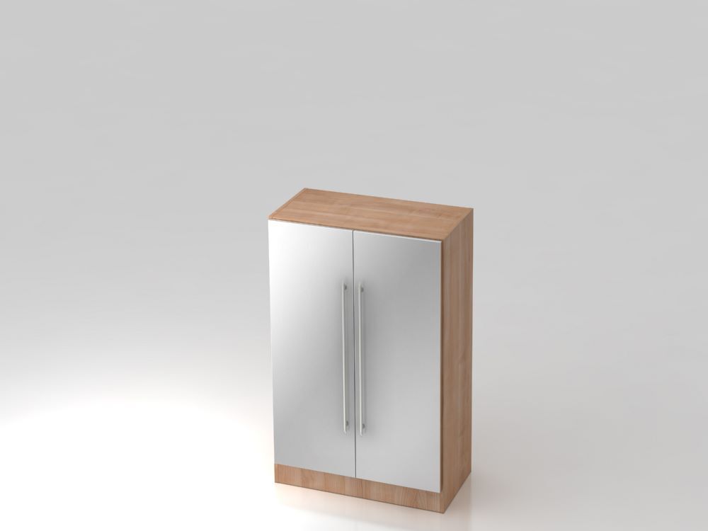 Hammerbacher Flügelschrank 3OH mit Sockelblende RE Nussbaum / Silber 80 x 42 x 127 cm (BxTxH) Produktbild Hammerbacher Flügelschrank 3OH mit Sockelblende RE Nussbaum / Silber 80 x 42 x 127 cm (BxTxH)