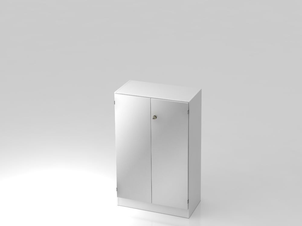 Hammerbacher Flügelschrank 3OH SG Korpus Weiß / Front Silber abschließbar Höhe 127 mm Produktbild Hammerbacher Flügelschrank 3OH SG Korpus Weiß / Front Silber abschließbar Höhe 127 mm