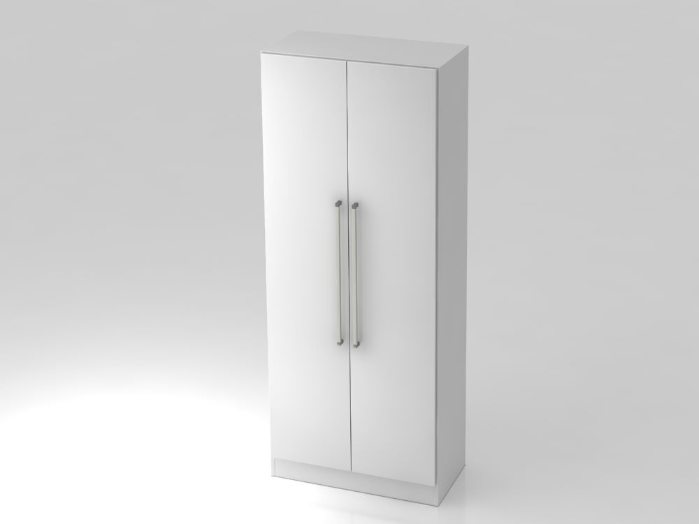Hammerbacher Flügelschrank 5OH mit Sockelblende CE Weiß 80 x 42 x 200,4 cm (BxTxH) Produktbild Hammerbacher Flügelschrank 5OH mit Sockelblende CE Weiß 80 x 42 x 200,4 cm (BxTxH)