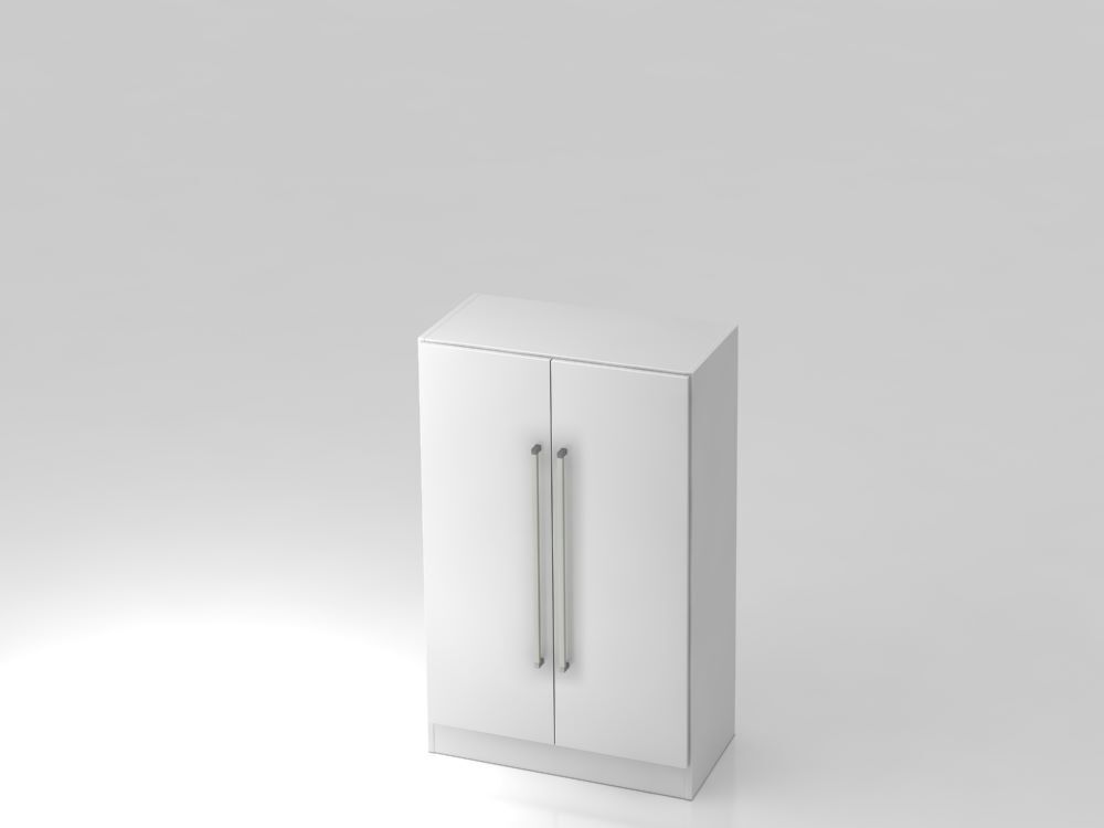 Hammerbacher Flügelschrank 3OH 80 x 42 x 127 cm CE Weiß / Weiß mit Sockelblende Produktbild Hammerbacher Flügelschrank 3OH 80 x 42 x 127 cm CE Weiß / Weiß mit Sockelblende