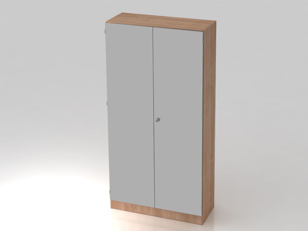 Produktbild Hammerbacher Schrank 5OH mit Sockelblende Nussbaum/Silber