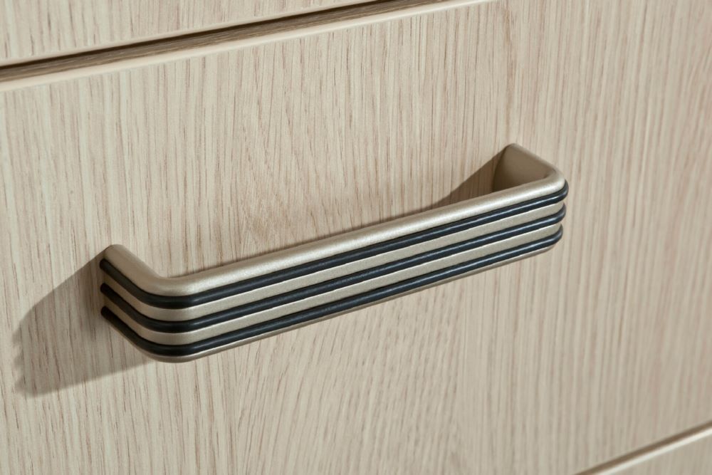 Produktbild Schrank 5OH,Sockelbl. SG Weiß/Nussb. bild 3