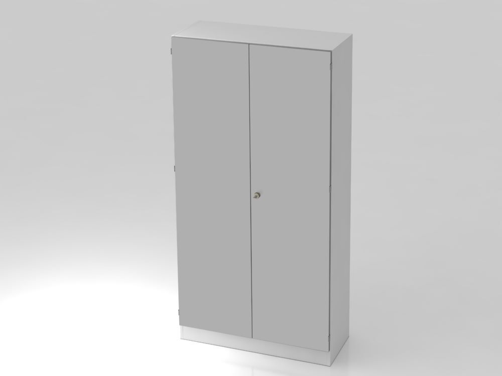 Produktbild Hammerbacher Schrank 5OH mit Sockelblende Weiß/Silber